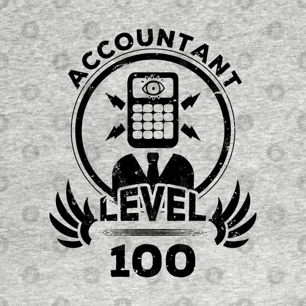 Level 100 Accountant Accountancy Fan Gift by atomguy